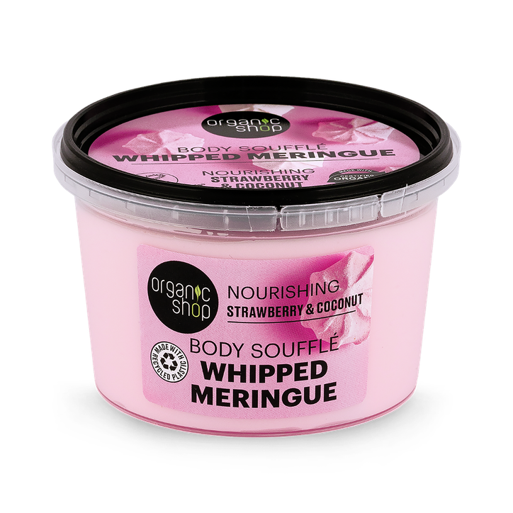 Organic Shop Whipped Meringue Body Souffle Nourishing Strawberry & Coconut 250ml