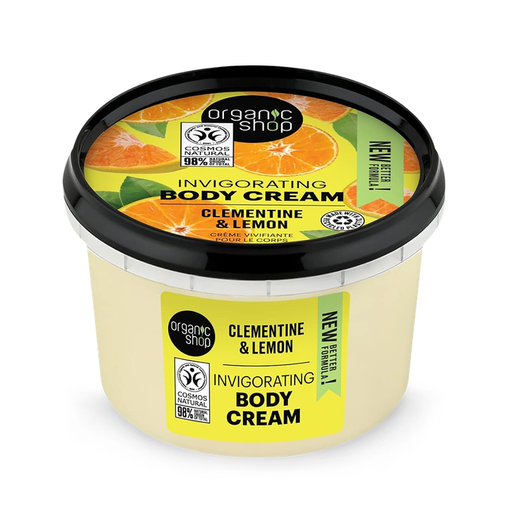 Organic Shop Invigorating Body Cream Clementine & Lemon 250ml