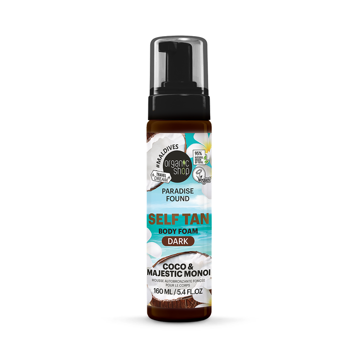Organic Shop - Paradise Found DARK Self Tan Body Foam with Coco & Majestic Monoi 1 - 60ml