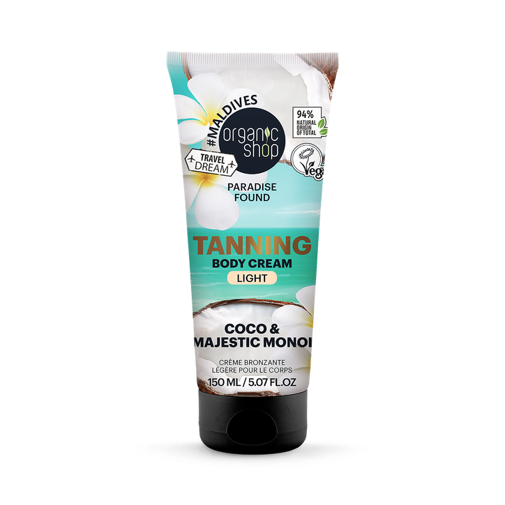 Organic Shop - Paradise Found LIGHT Tanning Body Cream with Coco & Majestic Monoi - 150ml