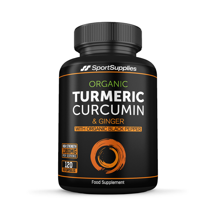 SS Sport Supplies Organic Turmeric, Ginger and black Pepper 120 Capsules - 120 Capsules