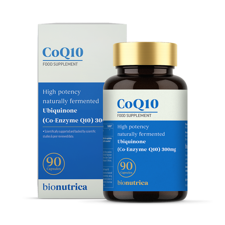 Bionutrica CoQ10 300mg High Strength Ubiquinone, Naturally Fermented for Energy & Heart Health 90 Capsules