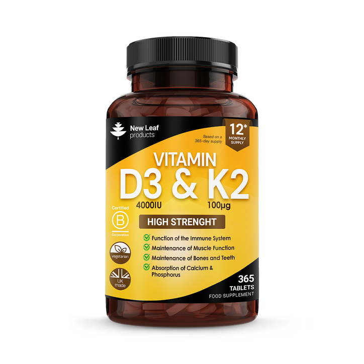 New Leaf Products Vitamin D3 & K2 Tablets 365 Tablets
