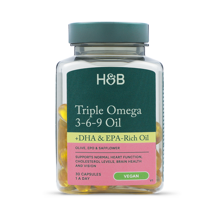 Holland & Barrett Vegan Triple Omega 3-6-9 Oil 680mg 30 Capsules