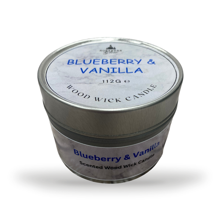 Scented Wood Wick Candle - Blueberry & Vanilla