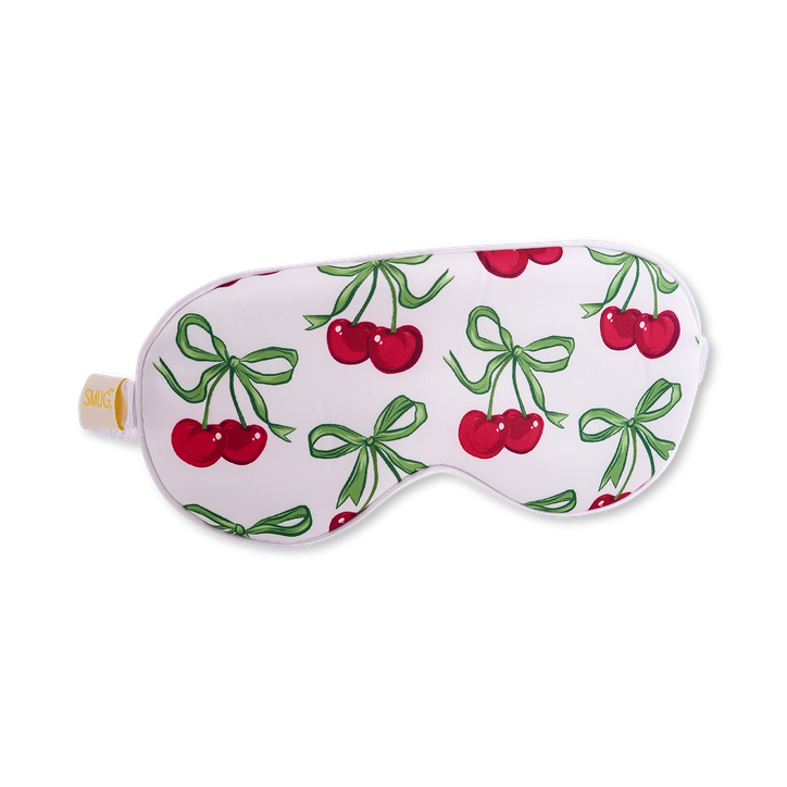 Satin Sleep Mask White Cherries