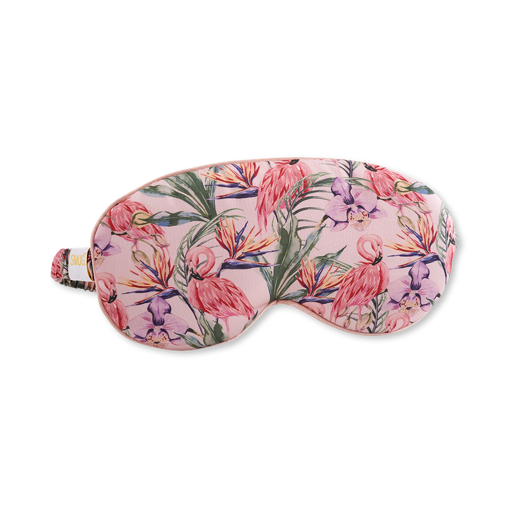 Smug Cloud Padded Satin Sleep Mask Flamingo Paradise