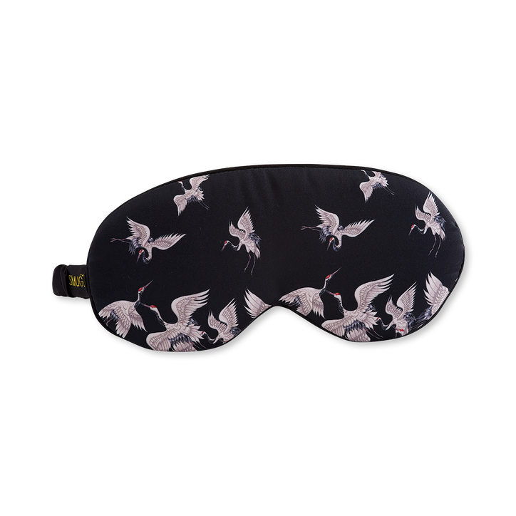 Smug Cloud Padded Satin Sleep Mask Moonlit Cranes