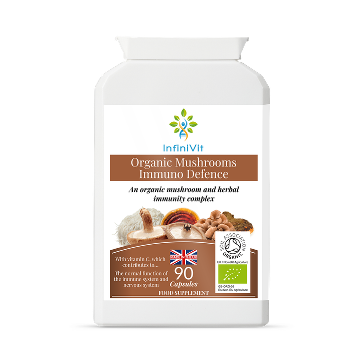 InfiniVit Organic Mushrooms Immuno Defence 90 Capsules