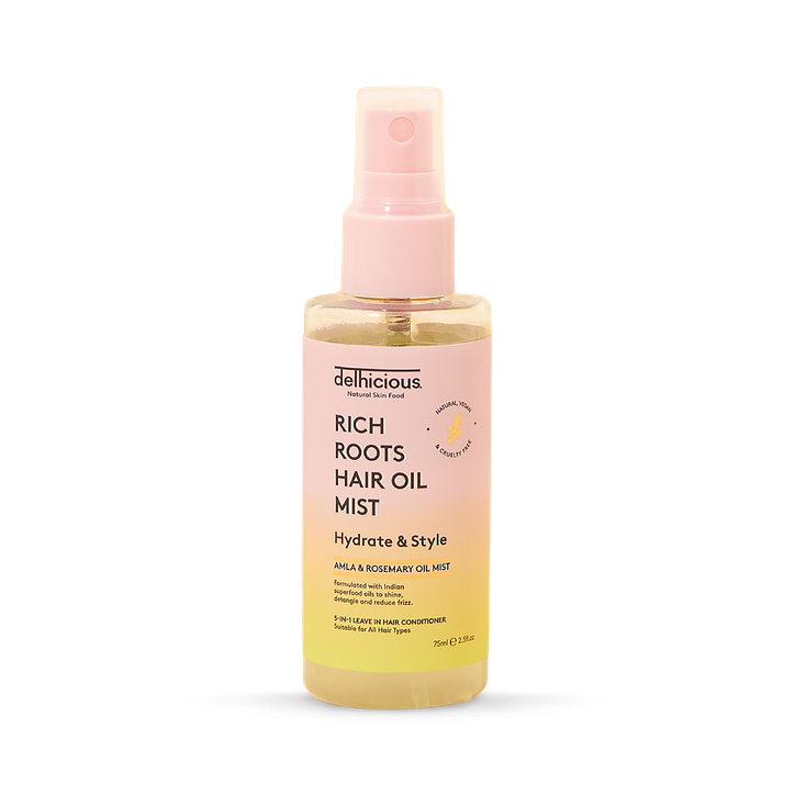 Delhicious Rich Roots 5-in-1 Hair Oil Mist Leave In Conditioner 75ml