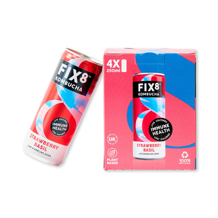 Fix8 Kombucha Strawberry Basil 4x 250ml