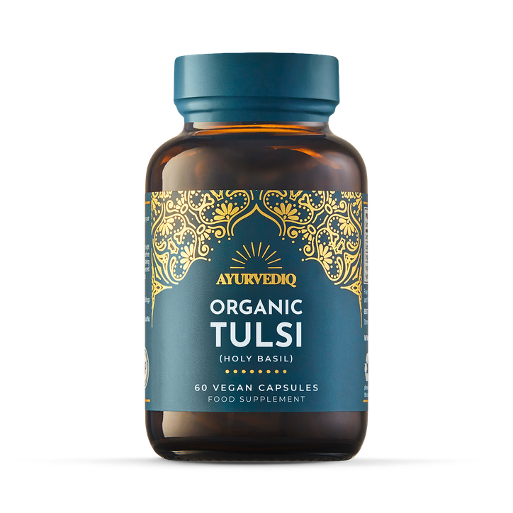 Ayurvediq Organic Tulsi Holy Basil Capsules 60 Capsules