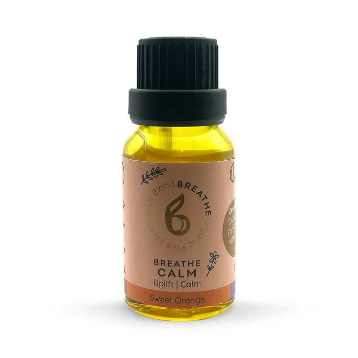 B Calm Stress Relief Essential Oil Blend 15ml – Sweet Orange, Lavender & Frankincense – Breathe Calm