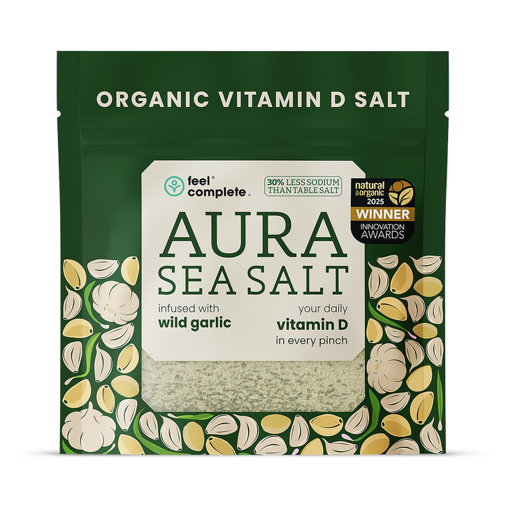 Aura Sea Salt - Organic Vitamin D Celtic Salt - Wild Garlic - 80g