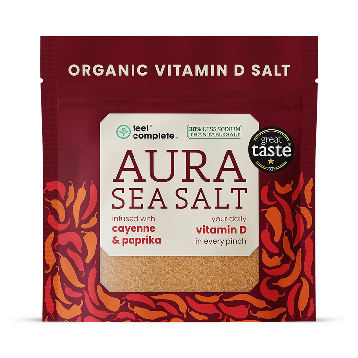 Feel Complete Aura Sea Salt - Organic Vitamin D Celtic Salt - Cayenne & Paprika - 80g