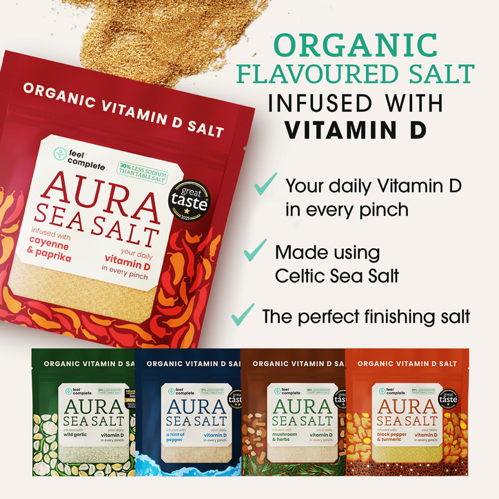 Feel Complete Aura Sea Salt - Organic Vitamin D Celtic Salt - Cayenne ...