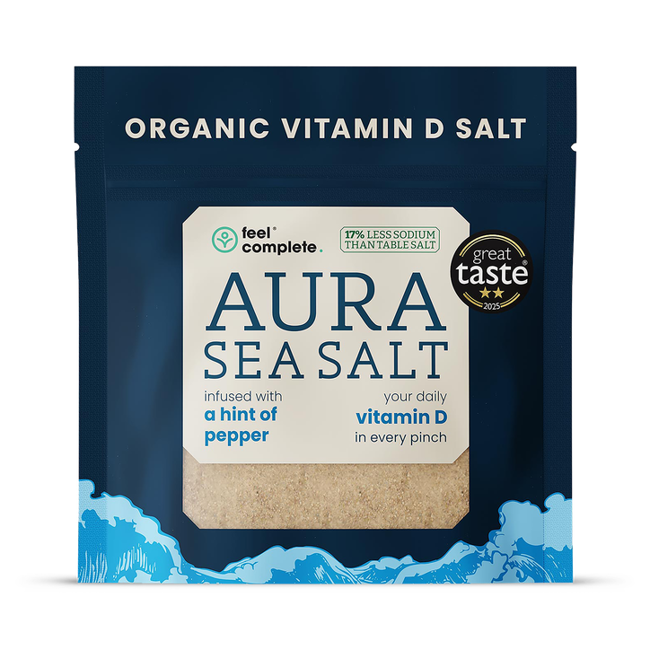 Aura Sea Salt - Organic Vitamin D Celtic Salt - Hint of Pepper - 80g