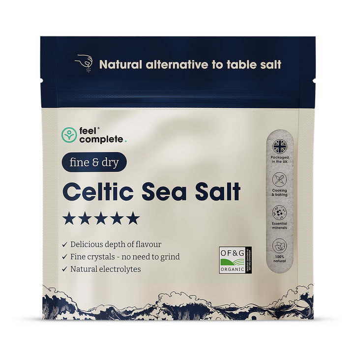 Feel Complete Celtic Sea Salt (Fine & Dry) No Need To Grind - Organic Approved - 200g