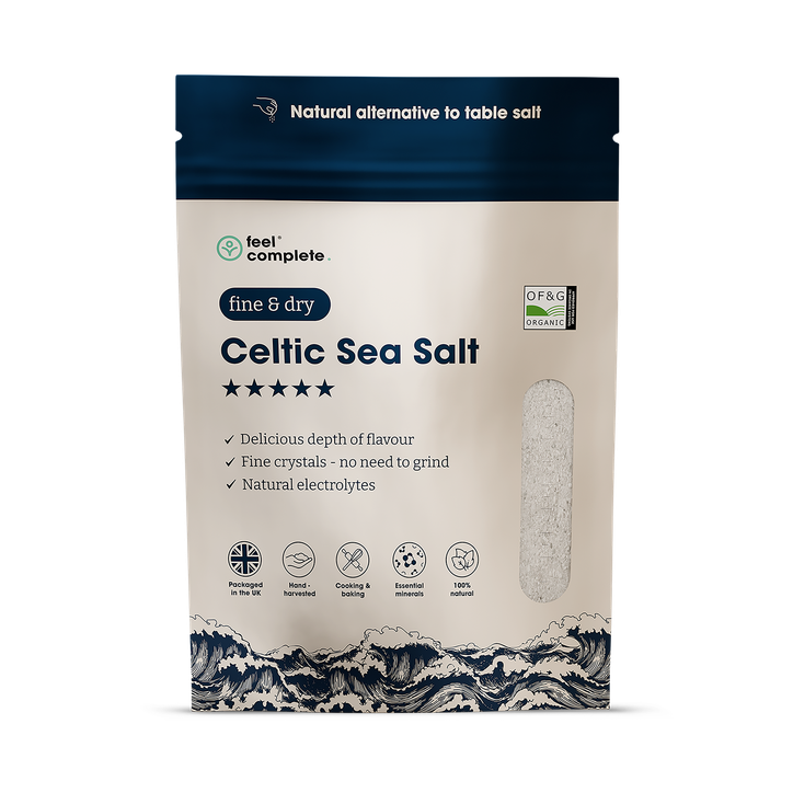 Feel Complete Celtic Sea Salt (Fine & Dry) No Need To Grind - Organic Approved - 800g