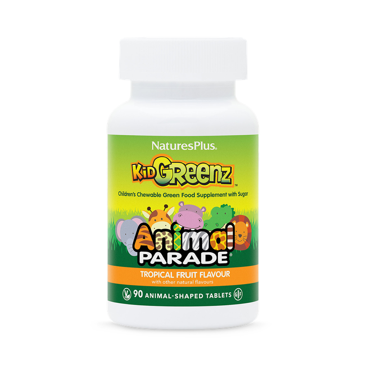 NaturesPlus Animal Parade KidGreenz Tropical Fruit Flavour 90 Chewables - 90 Chewables