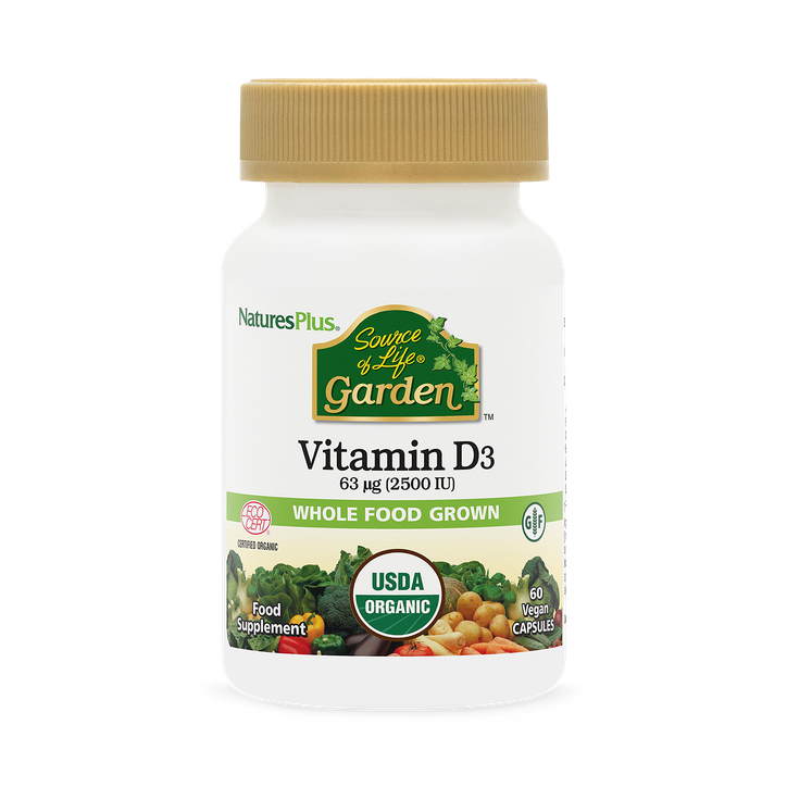 SOL GARDEN ORGANIC VIT D3 2500IU CAP 60