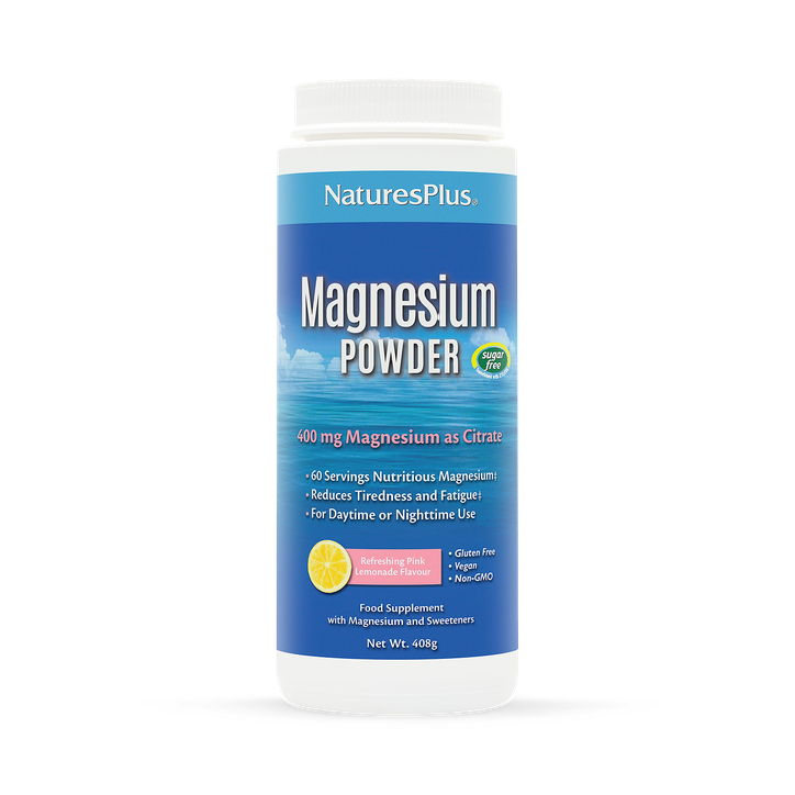 NaturesPlus Magnesium Powder Pink Lemonade 408g