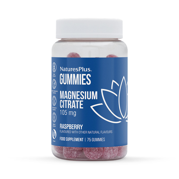 NaturesPlus Magnesium Citrate 105mg Raspberry 75 Gummies