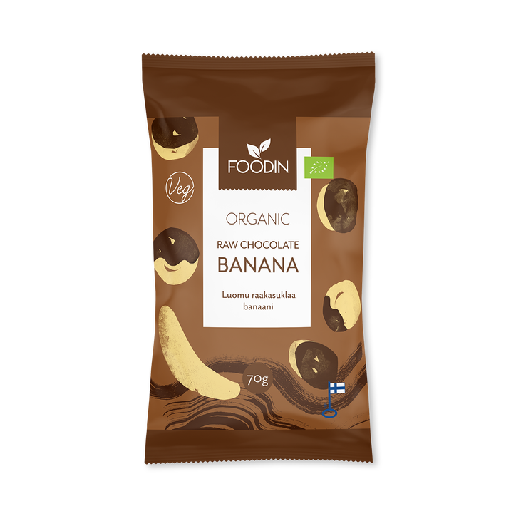 Organic Raw Chocolate Coated Banana 8x70g