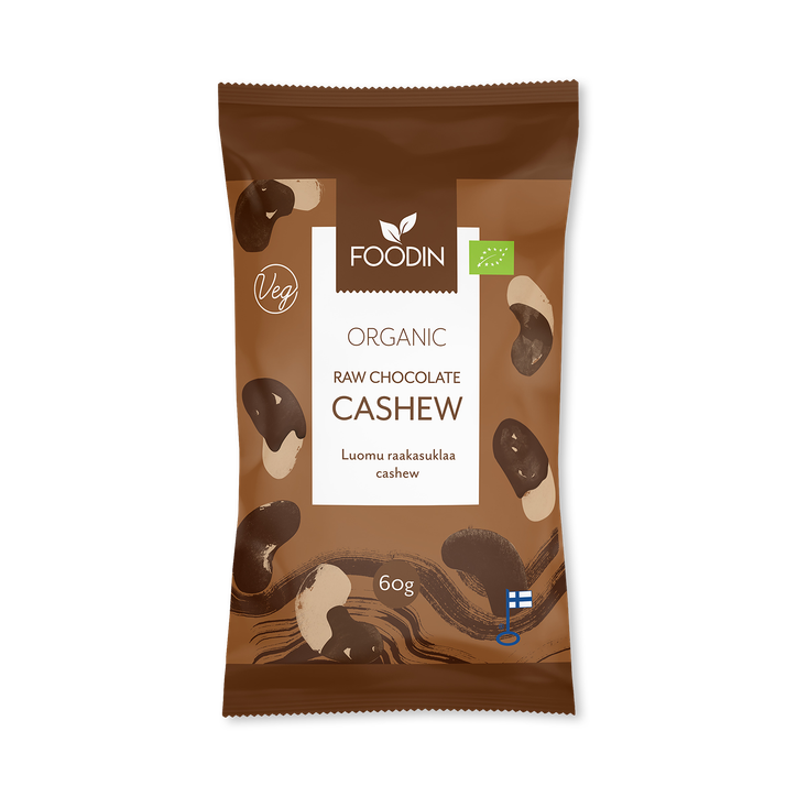 Organic Raw Chocolate Coated Cashew 8x60g