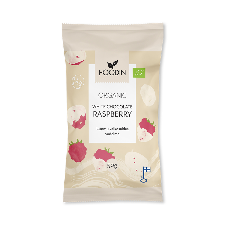 Organic Raw White Chocolate Raspberry 8x50g