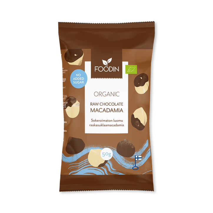 Organic Raw Chocolate No Added Sugar Macadamia 8x50g