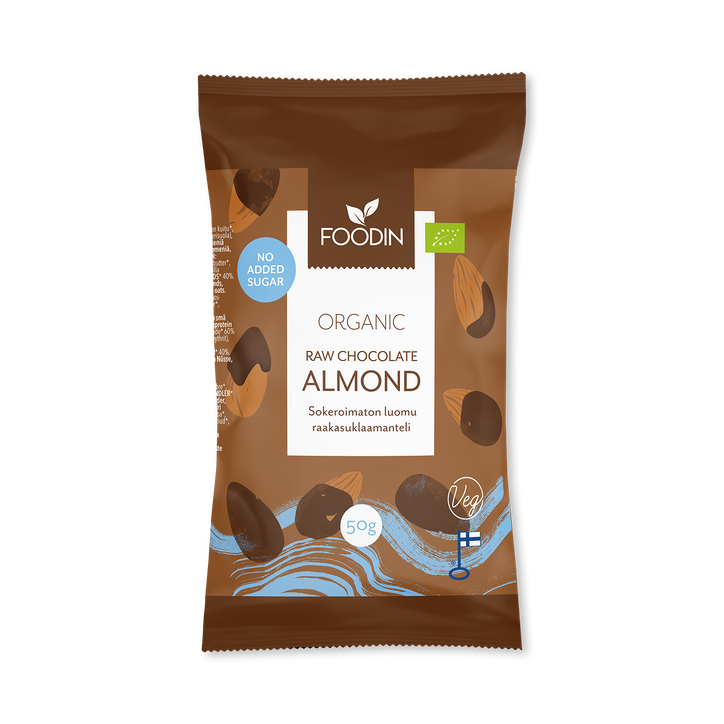 Organic Raw Chocolate No Added Sugar Almond 8x50g
