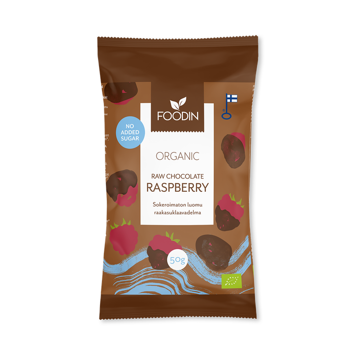 Organic Raw Chocolate No Added Sugar Raspberry 8x50g