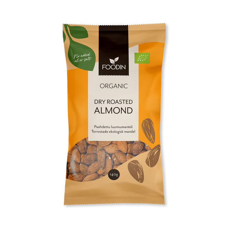 Organic Dry Roasted Almonds 7x140g