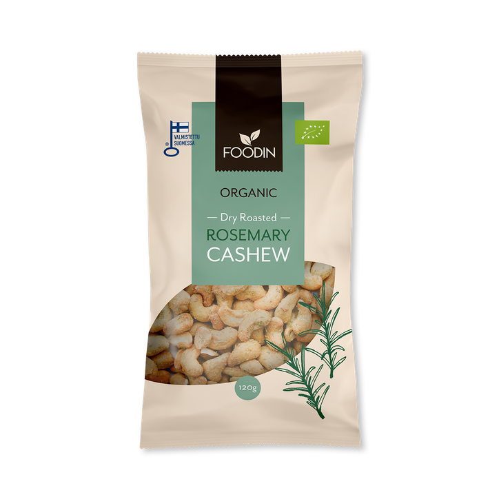 Organic Dry Roasted Rosemary Cashews 8x120g