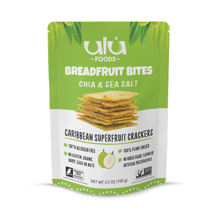 Ulu Foods Breadfruit Bites Chia & Sea Salt Crackers 100g