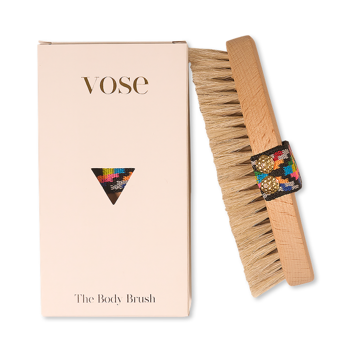 100% Horse Hair Dry Body Brush - Tulip