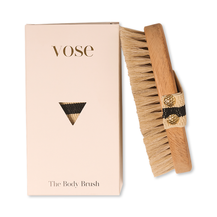 100% Horse Hair Dry Body Brush - Lotus