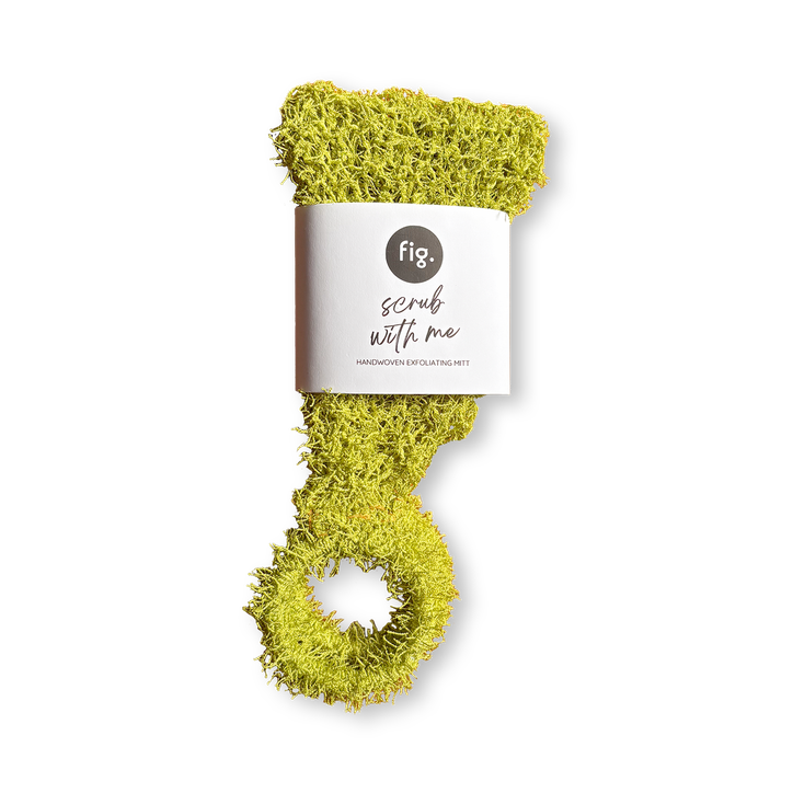 Handwoven Exfoliating Shower & Bath Mitt - Back Scrubber - Green