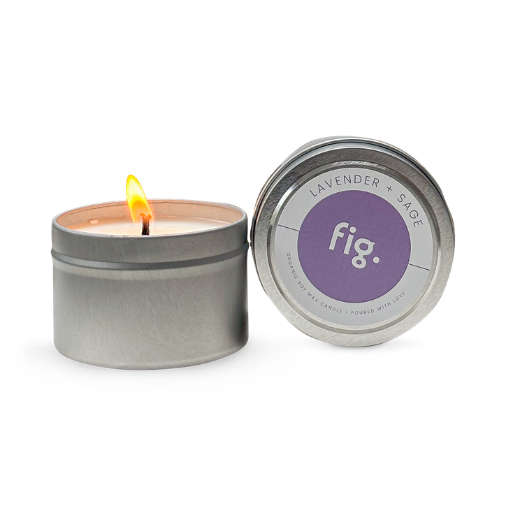 Soy Wax + Pure Essential Oils Handmade Eco Candle - Lavender + Sage