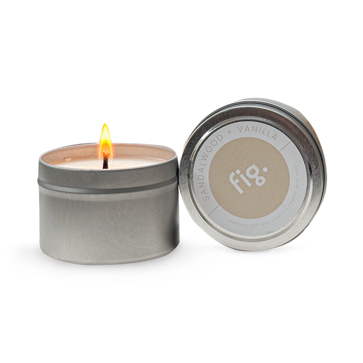 Soy Wax + Pure Essential Oils Handmade Eco Candle - Sandalwood + Vanilla