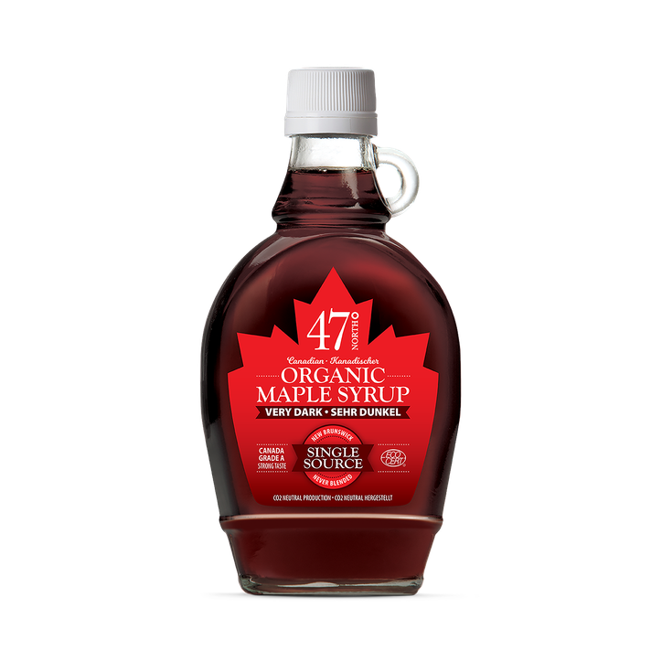 47° North Canadian Organic Maple Syrup Single Source Grade A Very Dark Strong 250g