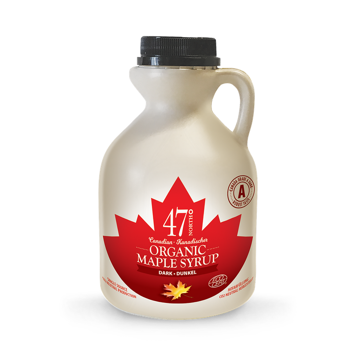 47° North Canadian Organic Maple Syrup Single Source Grade A Dark Robust 500ml