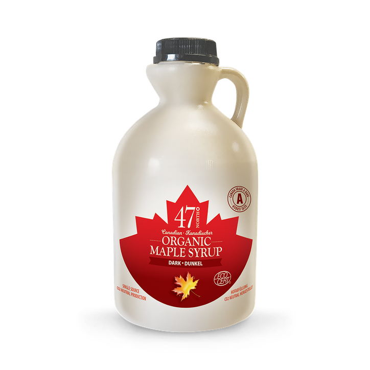 47° North Canadian Organic Maple Syrup Single Source Grade A Dark Robust 1l