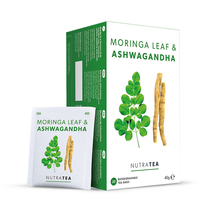 Moringa Leaf & Ashwagandha Herbal Tea - 20 Tea Bags