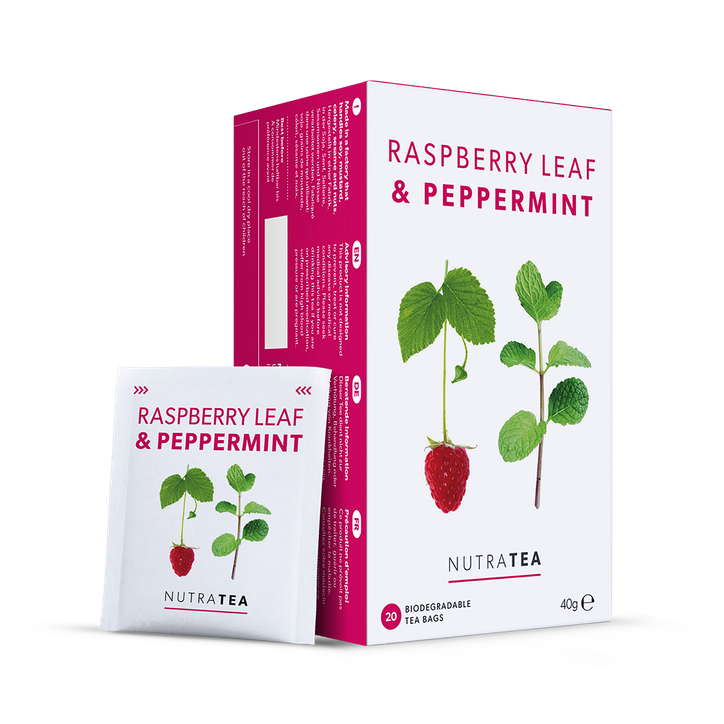 Women's Raspberry Leaf & Peppermint Herbal Tea - 20 Tea Bags - Nutritional Support - 20 Sachets