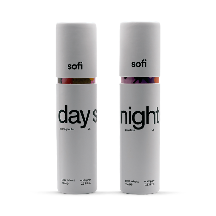 sofi night + day oral spray duo for stress and sleep - 20 ml