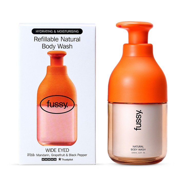 Fussy Refillable Natural Body Wash Wide Eyed Starter Pack 320ml