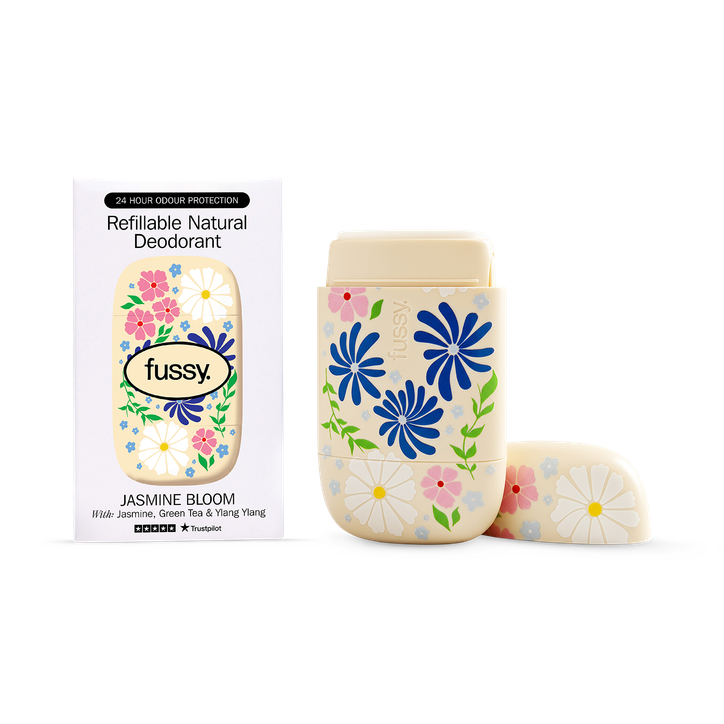 Fussy Refillable Natural Deodorant Jasmine Bloom Starter Pack