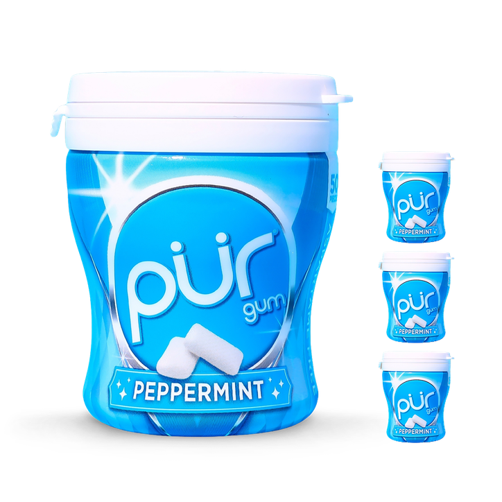 Peppermint Gum 4 x 70g Shaker Cups